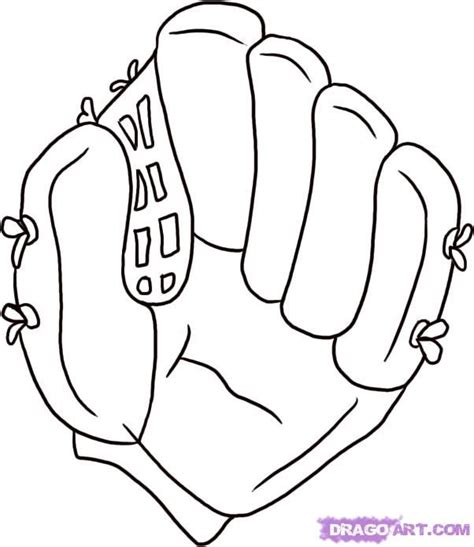 How to Draw a Baseball Glove, Step by Step, Sports, Pop Culture, FREE ...