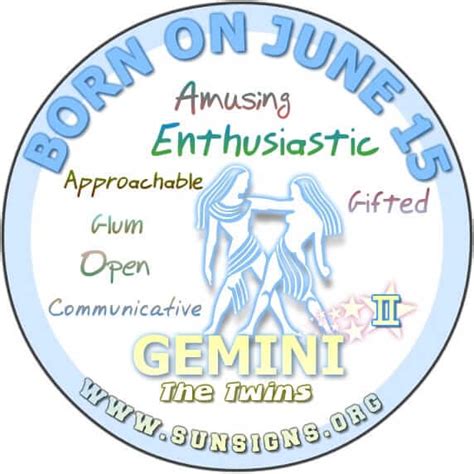 June 15 Zodiac Horoscope Birthday Personality - SunSigns.Org