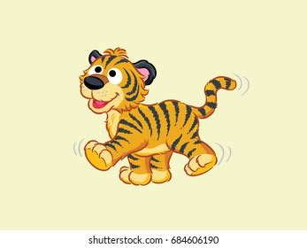 Tiger Cub Stock Vector (Royalty Free) 684606190 | Shutterstock