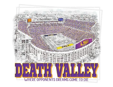 Death Valley Louisiana Saturday Night LSU Football Tiger - Etsy