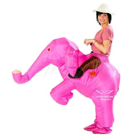 Inflatable Elephant Costume Party Carnival Cosplay Dress Halloween Blow Up Suit Chub Animal ...