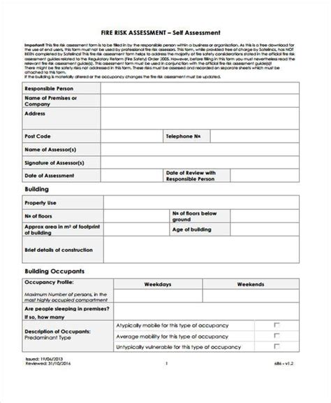 FREE 9+ Fire Risk Assessment Forms in PDF | Excel