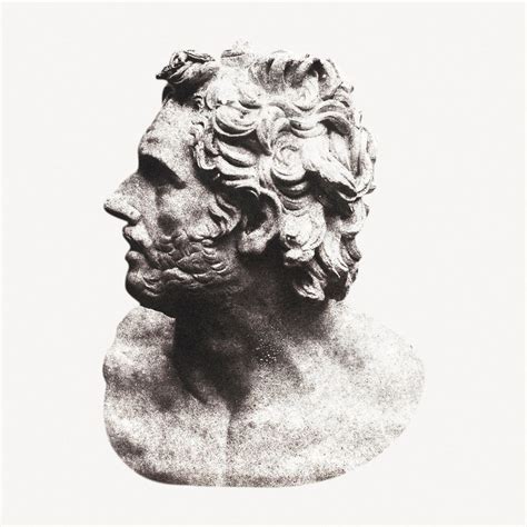 Vintage sculpture, bust of Patroclus | Premium PSD - rawpixel