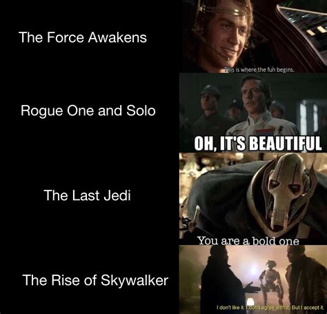 My Different Reactions to the Disney Star Wars Movies in Prequel Memes : r/PrequelMemes