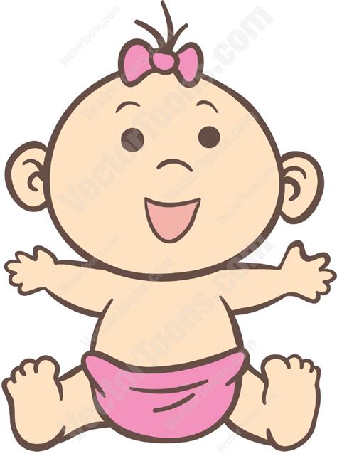 12 Baby Girl Vector Images - Baby Diaper Cartoon, Cute Baby Girl Vector ...