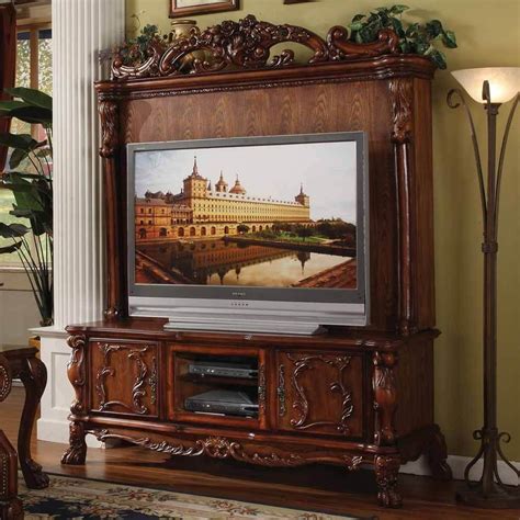 Dresden Traditional Antique Entertainment Center Flat Tv Stand Carved & Claw Leg - Walmart.com ...