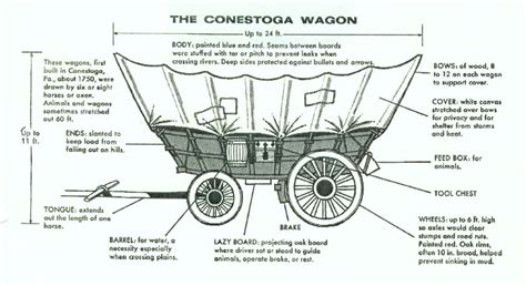 Parts Of A Covered Wagon Diagram Pioneer Wagons Drawn Westwa