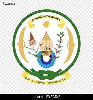 National coat of arms of the Republic of Rwanda Stock Photo: 239521514 - Alamy