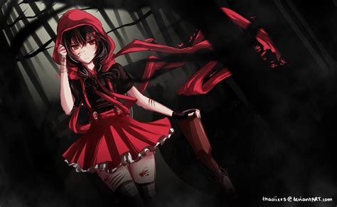 Red and Black Anime Girl Wallpapers - Top Free Red and Black Anime Girl Backgrounds ...