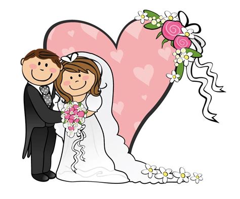 Cartoon Funny Bride And Groom - ClipArt Best | Caricaturas de novios, Siluetas de boda, Imagenes ...