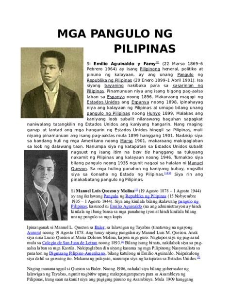 (DOC) MGA PANGULO NG PILIPINAS | Arman Abihay - Academia.edu