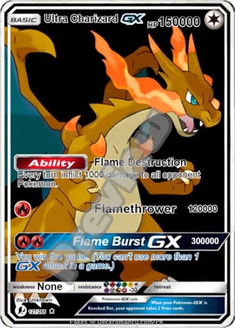 Ultra Charizard Gx Gmax Vmax Gigantamax Ex Pokemon Card - Etsy