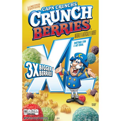 Cap'n Crunch's Crunch Berries, 20.1 oz Box - Walmart.com - Walmart.com