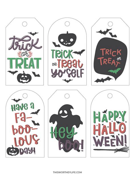 Trick or Treat Bags - Free Printable