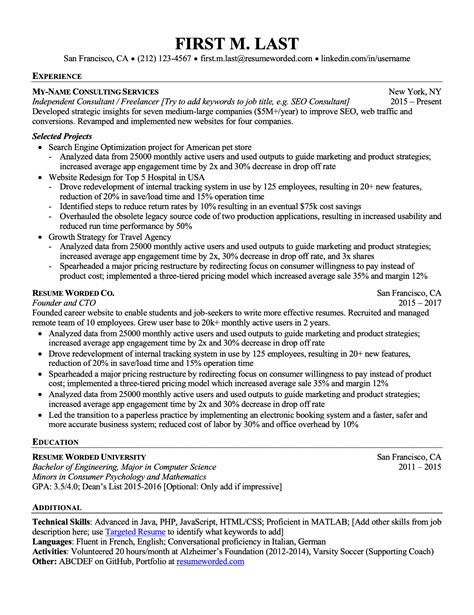 Sample Resume Format Professional - Free Samples , Examples & Format ...