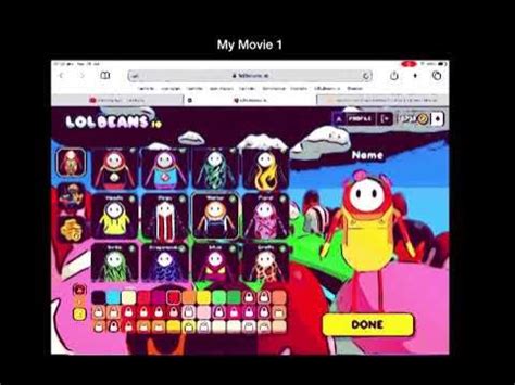 Lolbeans.io tour on skins coins colours and accessories - YouTube