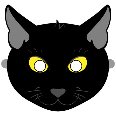 Black Cat Mask Template | Free Printable Papercraft Templates