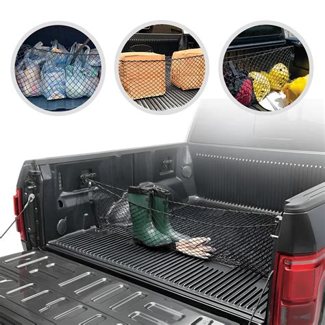 Buy Envelope Style Trunk Mesh Cargo Net For Ford F150 2015 - 2023 Car Accessories - Premium ...