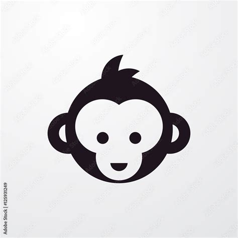 monkey face icon illustration Stock Vector | Adobe Stock