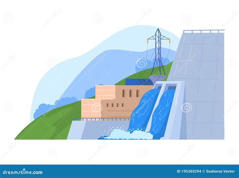 Factory Power, Hydroelectric Energy Station Generates Electricity With ...