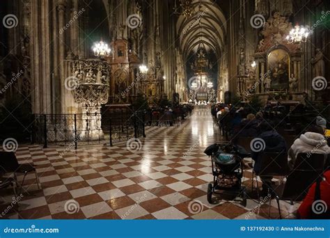 Interior of the Cathedral of St. Stephen in Vienna Editorial Image ...