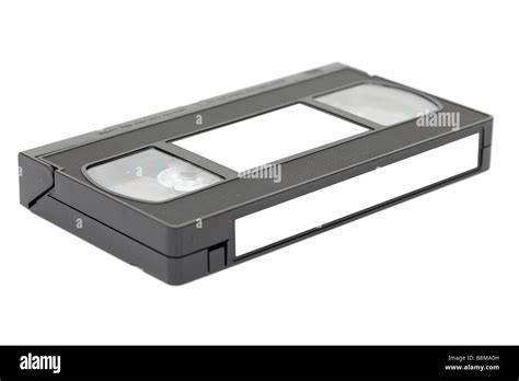 side view of vhs video tape with labels isolated against white background Stock Photo - Alamy