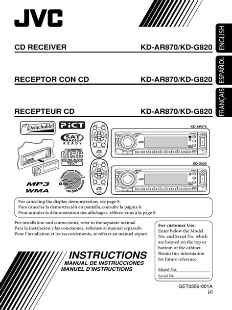 JVC Stereo User Manual PDF | PDF | Compact Disc | Hertz