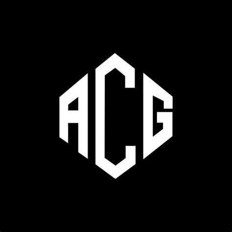 ACG letter logo design with polygon shape. ACG polygon and cube shape ...