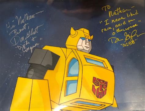 Bumblebee (Divide and Conquer) Transformers Animation Cel, in Nathan Stacy's G1 Transformers ...