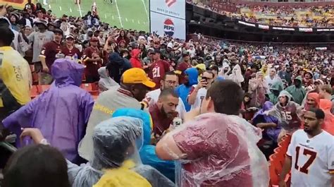 Wild Fan Fight Breaks Out During Commanders Home Opener at FedEx Field ...