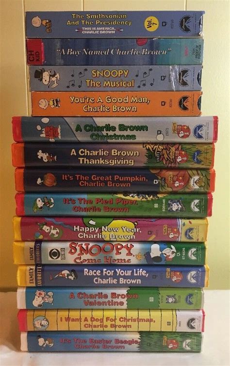 Charlie Brown Snoopy Peanuts VHS Lot of 14 - Valentines, Easter, Thanksgiving... | Charlie brown ...