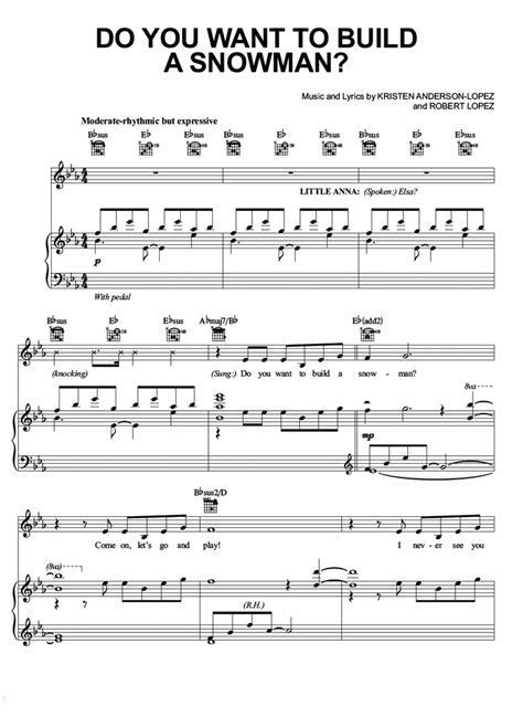 Frozen DO YOU WANT TO BUILD A SNOWMAN Piano Sheet music | Easy Sheet Music