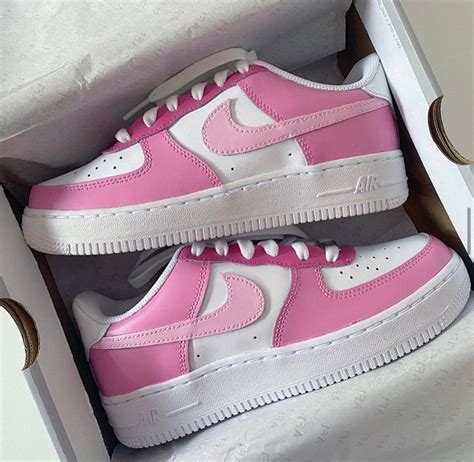 Nike air force 1 with custom pink art – Artofit