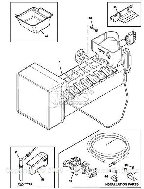 Frigidaire FPBC2278UF1 Parts Diagram for Freezer Ice Maker