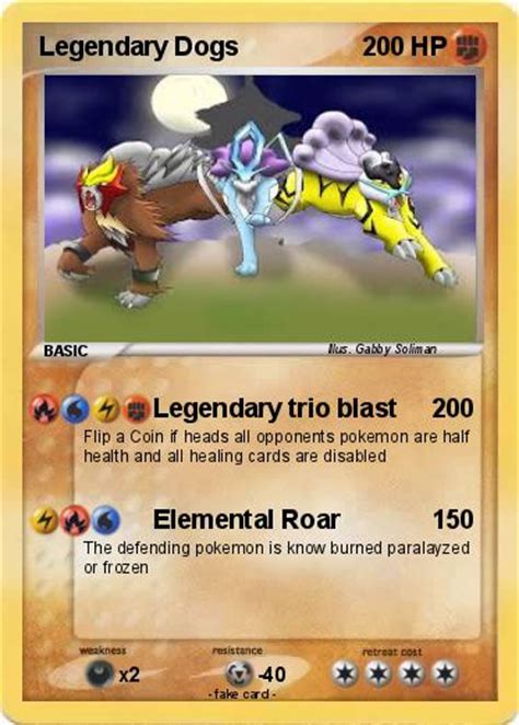 Pokémon Legendary Dogs 24 24 - Legendary trio blast - My Pokemon Card