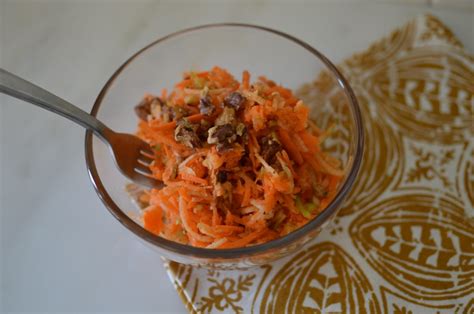 Carrot Apple Salad with Toasted Walnuts | Karolina's Kitchen