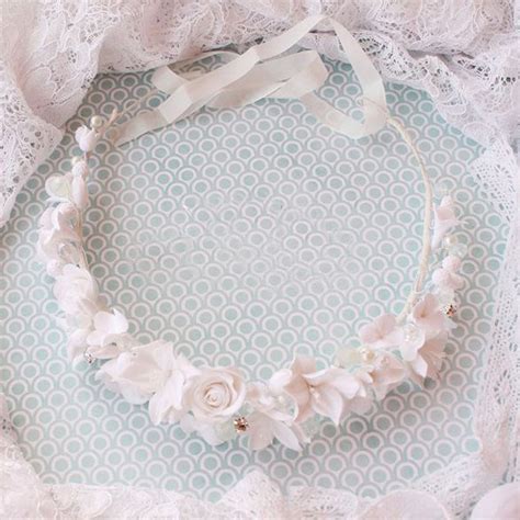 White Flower Crown - Handmade With Love | Oriflowers