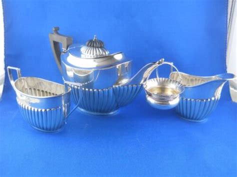 VINTAGE BIRKS STERLING SILVER BACHELOR'S TEA SET W/ STRAINER | eBay