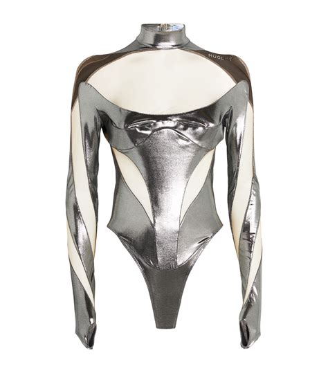 Mugler Metallic Bodysuit | Harrods SG