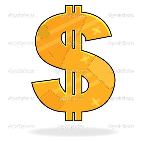 Patched Dollar Sign — Stock Vector © herminutomo #12457612