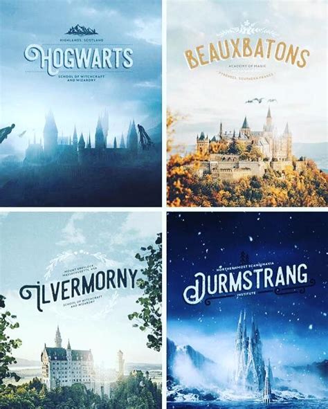 Harry Potter Wizarding Schools | Hogwarts of Scotland, Beauxbatons of ...