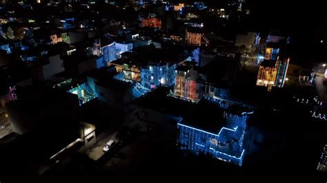 Aerial View Of Decoration Lights On Diwali Stock Footage SBV-348696403 ...