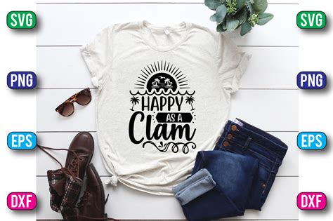 Happy As a Clam Graphic by Craftlab · Creative Fabrica