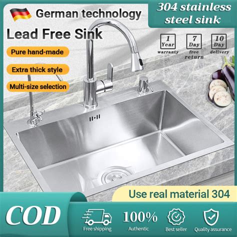 Kitchen Sink SUS 304 Stainless Steel 3.0MM Thickness High Quality Home ...