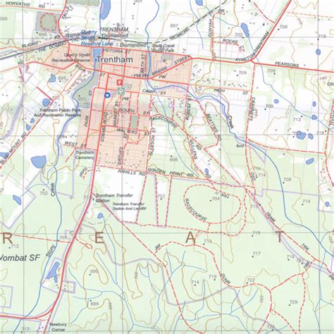 TRENTHAM SOUTH 1-25,000 Vicmap Topographic Map 7723-2-S - Maps, Books ...