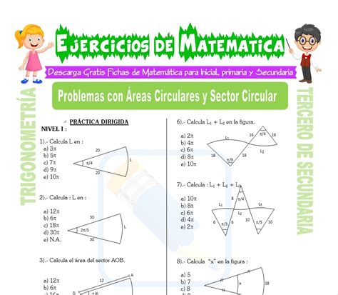 Problemas con Áreas Circulares y Sector Circular-3° de Secundaria