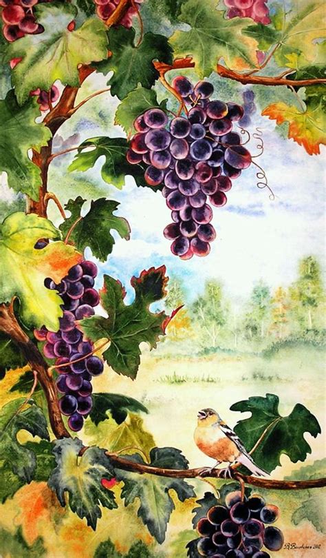 Vineyard art, Grape painting, Painting