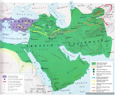 Height of the Abbasid Caliphate (c. 750—820) | Map, European map ...