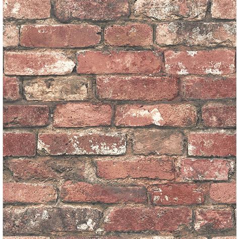 Brewster Loft Red Brick Wallpaper-FD23287 - The Home Depot