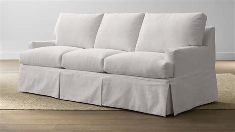 Hathaway Slipcovered Queen Sleeper Sofa Petry: Snow | Crate and Barrel